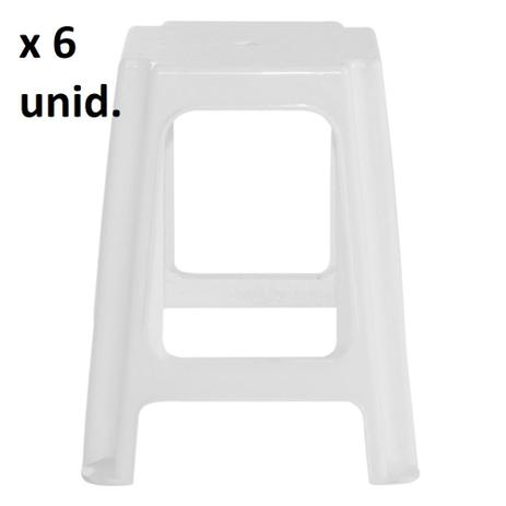 Kit 6 Banquetas Taly Branca - Gl Menor preço em Kit 6 Banquetas Taly Branca - Gl