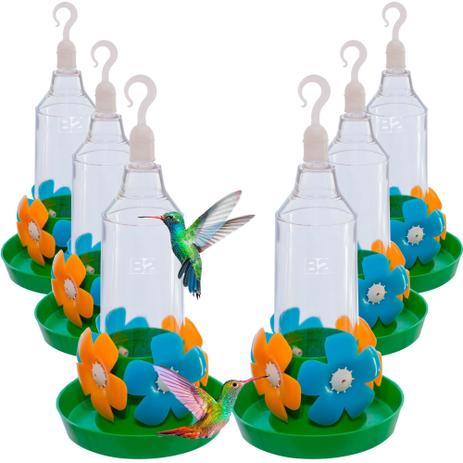KIT 6 BEBEDOURO BEIJA-FLOR 115ML MINI 19x10cm - ORNAMENTAL Menor preço em KIT 6 BEBEDOURO BEIJA-FLOR 115ML MINI 19x10cm - ORNAMENTAL