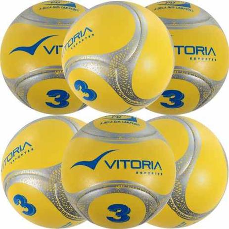 Kit 6 Bolas Futebol De Campo Nº 3 Sub 12 Oficial Termotec Pu - Vitoria esportes Menor preço em Kit 6 Bolas Futebol De Campo Nº 3 Sub 12 Oficial Termotec Pu - Vitoria esportes