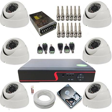 Kit 6 Câmeras Dome Infravermelho Analógica  1000 Linhas de Resolução + DVR Multi HD - Power é boa?