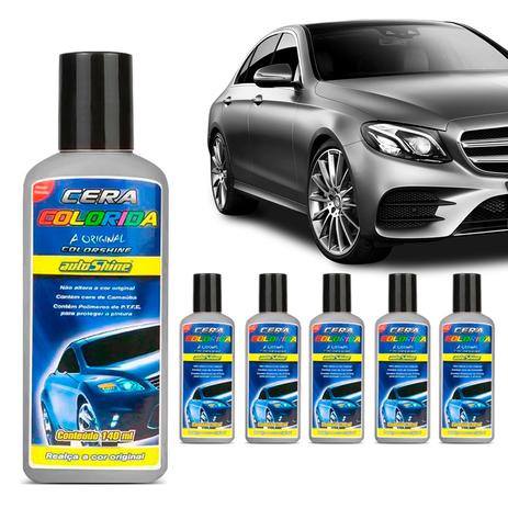 Kit 6 Cera Colorshine Cinza Autoshine 140ml Menor preço em Kit 6 Cera Colorshine Cinza Autoshine 140ml