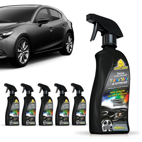 Kit 6 Cera Liquida Colorida Express Preto 500ml Autoshine Menor preço em Kit 6 Cera Liquida Colorida Express Preto 500ml Autoshine