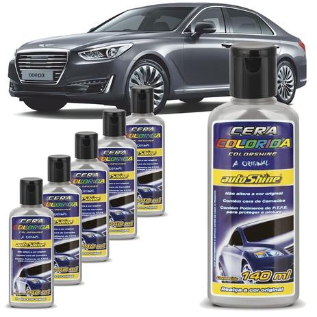 Kit 6 Ceras Automotiva Colorida Cinza Autoshine Colorshine 140ml Menor preço em Kit 6 Ceras Automotiva Colorida Cinza Autoshine Colorshine 140ml