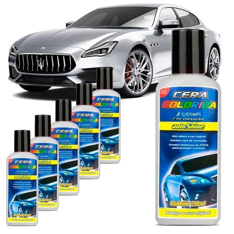 Kit 6 Ceras Automotiva Colorida Prata Autoshine Colorshine 140ml Menor preço em Kit 6 Ceras Automotiva Colorida Prata Autoshine Colorshine 140ml