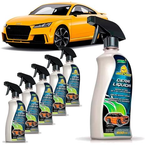 Kit 6 Ceras Líquida Automotiva Protetora 500ml AutoShine Menor preço em Kit 6 Ceras Líquida Automotiva Protetora 500ml AutoShine