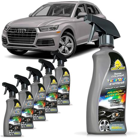 Kit 6 Ceras Liquida Colorida Express Prata 500ml Autoshine Menor preço em Kit 6 Ceras Liquida Colorida Express Prata 500ml Autoshine
