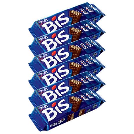 Kit 6 Chocolates Bis Ao Leite - Lacta Menor preço em Kit 6 Chocolates Bis Ao Leite - Lacta