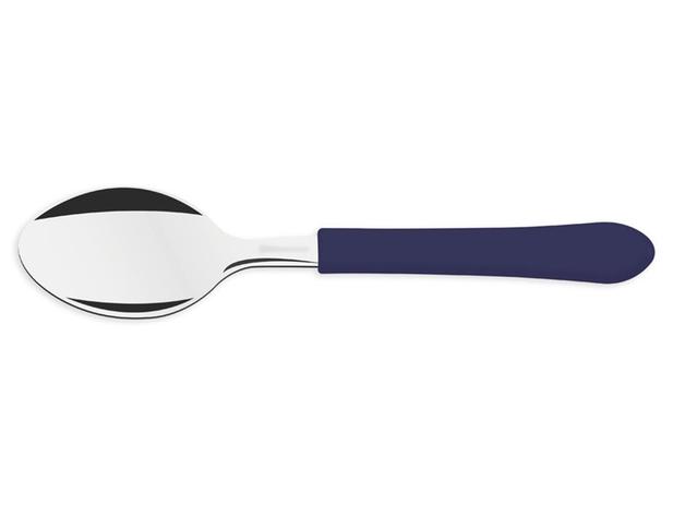 Kit 6 colher de mesa leme azul lamina de aco inox e cabo de polipropileno tramontina Menor preço em Kit 6 colher de mesa leme azul lamina de aco inox e cabo de polipropileno tramontina