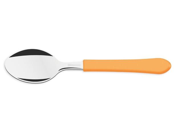 Kit 6 colher de mesa leme laranja lamina de aco inox e cabo de polipropileno tramontina Menor preço em Kit 6 colher de mesa leme laranja lamina de aco inox e cabo de polipropileno tramontina