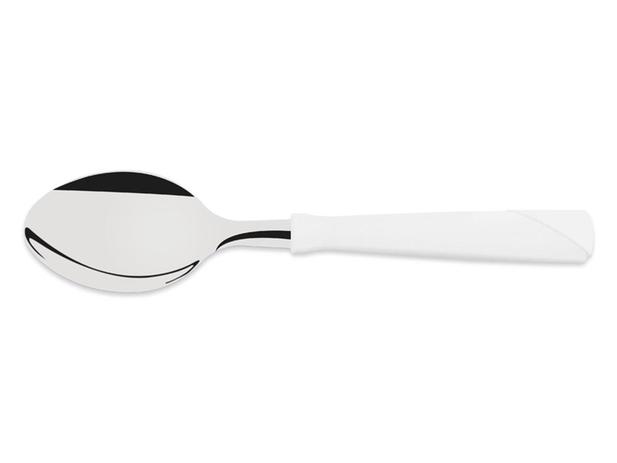 Kit 6 colher de mesa new kolor branco lamina de aco inox e cabo de polipropileno tramontina Menor preço em Kit 6 colher de mesa new kolor branco lamina de aco inox e cabo de polipropileno tramontina