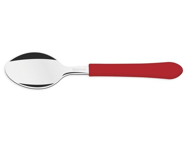 Kit 6 colher para cha leme vermelho lamina de aco inox e cabo de polipropileno tramontina é boa?