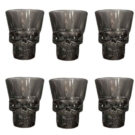 Kit 6 Copos de Vidro Caveira Black - Versare anos dourados é boa?