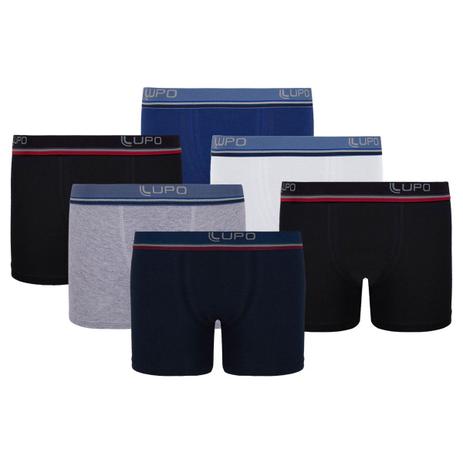 Kit 6 Cuecas Kids Lupo Boxer Infantil Algodão 141 Menor preço em Kit 6 Cuecas Kids Lupo Boxer Infantil Algodão 141