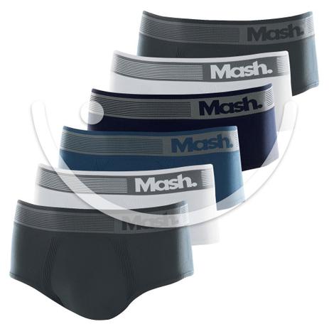 Kit 6 Cuecas Mash Slip 713.02 Poliamida Sem Costura P/gg Menor preço em Kit 6 Cuecas Mash Slip 713.02 Poliamida Sem Costura P/gg