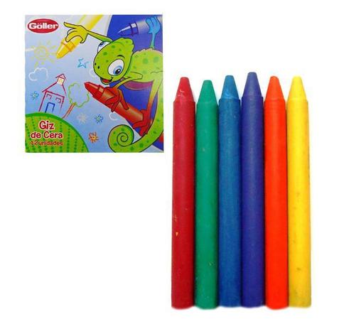 Kit 6 cx giz de cera pequeno com 12 cores - goller Menor preço em Kit 6 cx giz de cera pequeno com 12 cores - goller