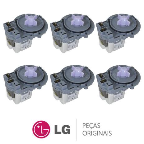 KIT 6 Eletrobombas, Bomba de Drenagem 110V EAU61383506 Lava e Seca LG WD-1409FD WD-1403RD WD-1409RD Menor preço em KIT 6 Eletrobombas, Bomba de Drenagem 110V EAU61383506 Lava e Seca LG WD-1409FD WD-1403RD WD-1409RD