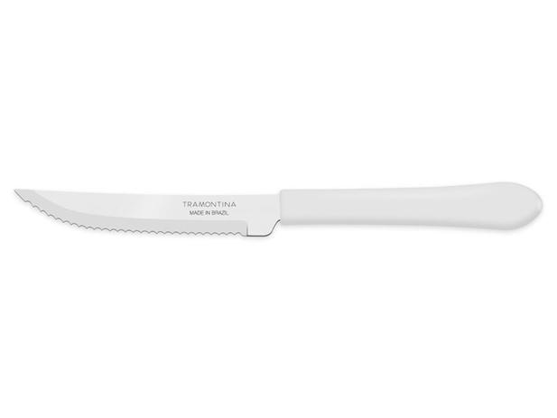 Kit 6 faca para churrasco 4 leme branco lamina de aco inox e cabo de polipropileno tramontina Menor preço em Kit 6 faca para churrasco 4 leme branco lamina de aco inox e cabo de polipropileno tramontina