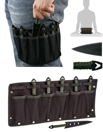 Kit 6 Facas Jogo De Arremesso Kunai Punhal + Coldre Perna - Kuni punhal Menor preço em Kit 6 Facas Jogo De Arremesso Kunai Punhal + Coldre Perna - Kuni punhal