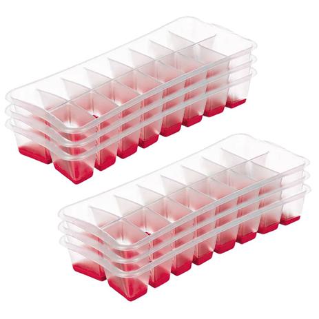 Kit 6 Forma Gelo Plástico Fundo Silicone Flexível Sanremo Menor preço em Kit 6 Forma Gelo Plástico Fundo Silicone Flexível Sanremo