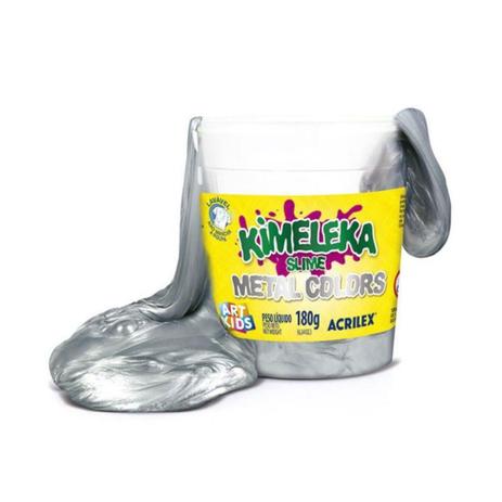 Kit 6 Kimeleka Art Kids Gel Metálica 180g Prata 8cm - 136087 - Acrilex Menor preço em Kit 6 Kimeleka Art Kids Gel Metálica 180g Prata 8cm - 136087 - Acrilex