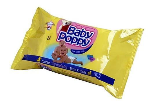 Kit 6 Lenços Umedecido Baby Poppy - 600 Unidades Menor preço em Kit 6 Lenços Umedecido Baby Poppy - 600 Unidades