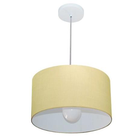Kit/6 Lustre Pendente Cilindrico Md-4031 Cupula Tecido 40x21cm Algodão - Vivare iluminação Menor preço em Kit/6 Lustre Pendente Cilindrico Md-4031 Cupula Tecido 40x21cm Algodão - Vivare iluminação
