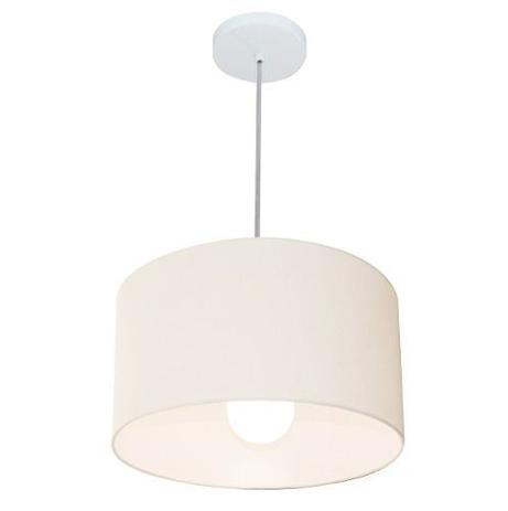 Kit/6 Lustre Pendente Cilindrico Md-4031 Cupula Tecido 40x21cm Branco - Vivare iluminação Menor preço em Kit/6 Lustre Pendente Cilindrico Md-4031 Cupula Tecido 40x21cm Branco - Vivare iluminação