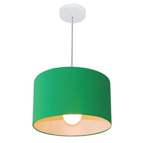 Kit/6 Lustre Pendente Cilindrico Md-4031 Cupula Tecido 40x21cm Verde Folha - Vivare iluminação Menor preço em Kit/6 Lustre Pendente Cilindrico Md-4031 Cupula Tecido 40x21cm Verde Folha - Vivare iluminação