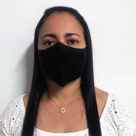 Kit 6 Mascara de tecido Proteção Neoprene Lavável Cor Preto - Scápole