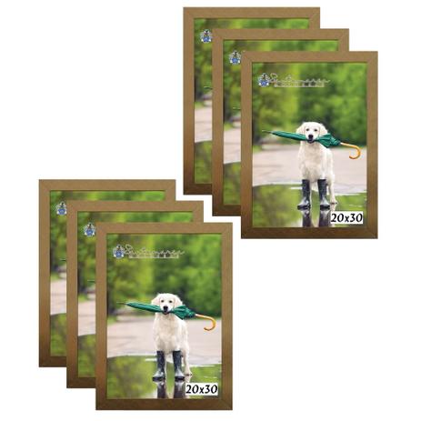 Kit 6 Molduras Porta Retrato 20X30 Dourado - Santamaria molduras é ruim? Kit 6 Molduras Porta Retrato 20X30 Dourado - Santamaria molduras é boa?