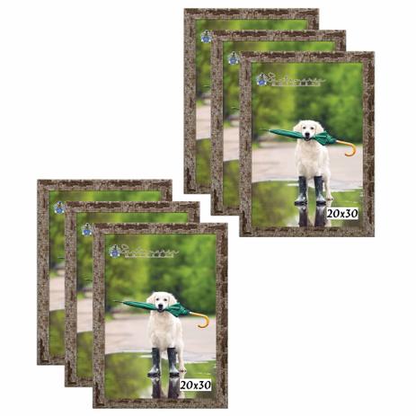 Kit 6 Molduras Porta Retrato 20X30 Marrom - Santamaria molduras Menor preço em Kit 6 Molduras Porta Retrato 20X30 Marrom - Santamaria molduras