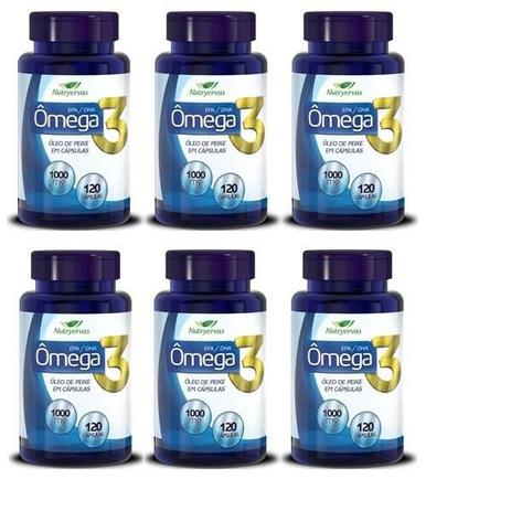 Kit 6 Ômega 3 Óleo De Peixe 120 Cápsulas Cada Nutryervas Menor preço em Kit 6 Ômega 3 Óleo De Peixe 120 Cápsulas Cada Nutryervas