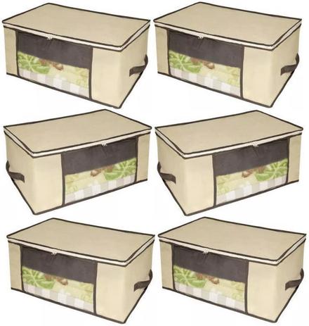 Kit 6 Organizadores Tnt Caixa Enxoval Cama Edredom Box Toalha Cor: Bege - Unica Menor preço em Kit 6 Organizadores Tnt Caixa Enxoval Cama Edredom Box Toalha Cor: Bege - Unica
