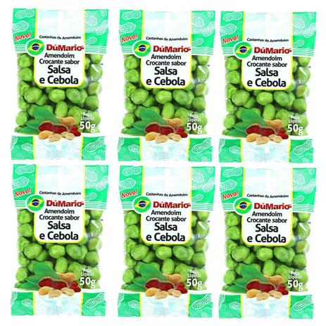 Kit 6 Pacotes Amendoim Crocante Sabor Cebola Salsa 50 gramas - Amendoim dumario é ruim? Kit 6 Pacotes Amendoim Crocante Sabor Cebola Salsa 50 gramas - Amendoim dumario é boa?