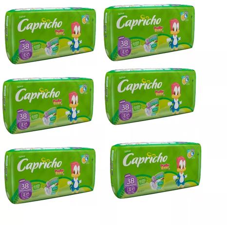 Kit 6 pacotes fralda capricho pica pau - xg total 228 tiras Menor preço em Kit 6 pacotes fralda capricho pica pau - xg total 228 tiras