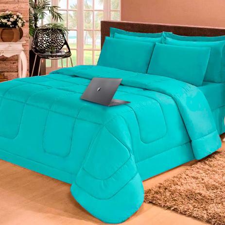 Kit 6 Pçs Edredom Casa Dona Dupla Face Casal Queen Com Lençol Tiffany - Rosdry Menor preço em Kit 6 Pçs Edredom Casa Dona Dupla Face Casal Queen Com Lençol Tiffany - Rosdry
