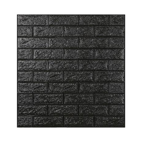 Kit 6 Placas Painel 3D Revestimento Tijolo Preto Auto Adesivo 70cm x 76cm - MAGMA BR Menor preço em Kit 6 Placas Painel 3D Revestimento Tijolo Preto Auto Adesivo 70cm x 76cm - MAGMA BR