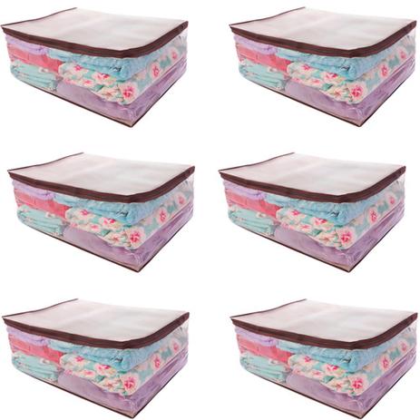 Kit 6 Porta Edredom Secalux 0451050 Organizador Multiuso para Quartos Closets Guarda Roupas - Nacional Menor preço em Kit 6 Porta Edredom Secalux 0451050 Organizador Multiuso para Quartos Closets Guarda Roupas - Nacional