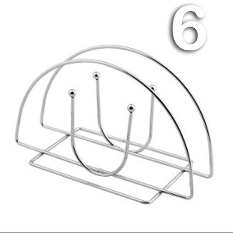 Kit 6 Porta Guardanapo Suporte Cromado Bar Restaurante Lanchonete Mesa Balcão Moderno Meia Lua - Dolce home Menor preço em Kit 6 Porta Guardanapo Suporte Cromado Bar Restaurante Lanchonete Mesa Balcão Moderno Meia Lua - Dolce home