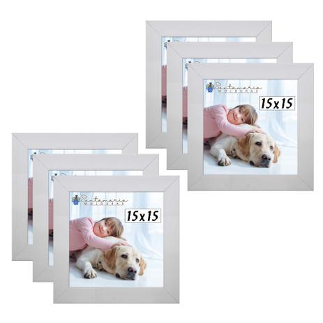 Kit 6 Porta Retrado Molduras 15x15 Branco - Santamaria molduras Menor preço em Kit 6 Porta Retrado Molduras 15x15 Branco - Santamaria molduras