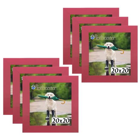 Kit 6 Porta Retrado Molduras 20x20 Rosa - Santamaria molduras Menor preço em Kit 6 Porta Retrado Molduras 20x20 Rosa - Santamaria molduras
