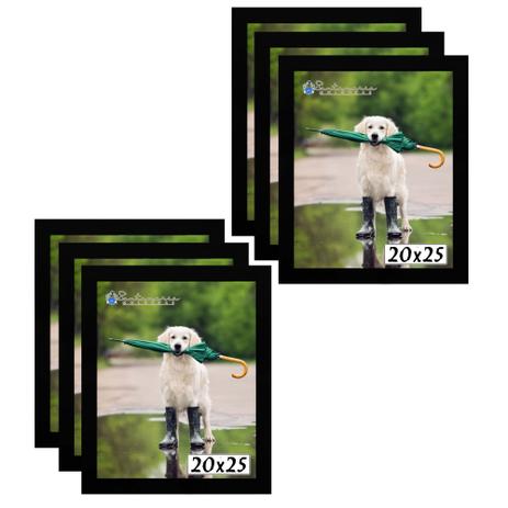 Kit 6 Porta Retrato Molduras 20x25 Preto - Santamaria molduras Menor preço em Kit 6 Porta Retrato Molduras 20x25 Preto - Santamaria molduras