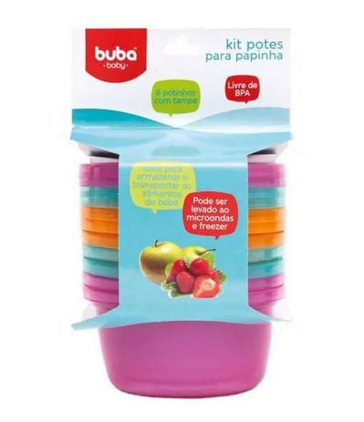 Kit 6 Potinhos Para Papinha Bebê Rosa - Buba - Buba toys Menor preço em Kit 6 Potinhos Para Papinha Bebê Rosa - Buba - Buba toys