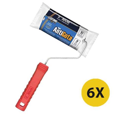 Kit 6 Rolo Antigota Profissional Big Premium 9cm Atlas Menor preço em Kit 6 Rolo Antigota Profissional Big Premium 9cm Atlas