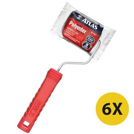 Kit 6 Rolos Espuma Pintura Portao, Grade e Madeira 5cm - Atlas Menor preço em Kit 6 Rolos Espuma Pintura Portao, Grade e Madeira 5cm - Atlas