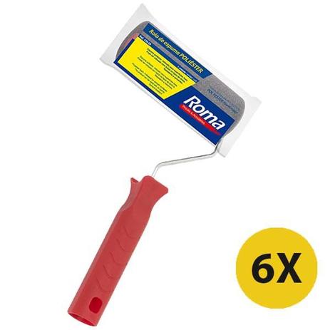 Kit 6 Rolos Espuma Pintura Portao, Grade, Ferro Roma 15cm Menor preço em Kit 6 Rolos Espuma Pintura Portao, Grade, Ferro Roma 15cm
