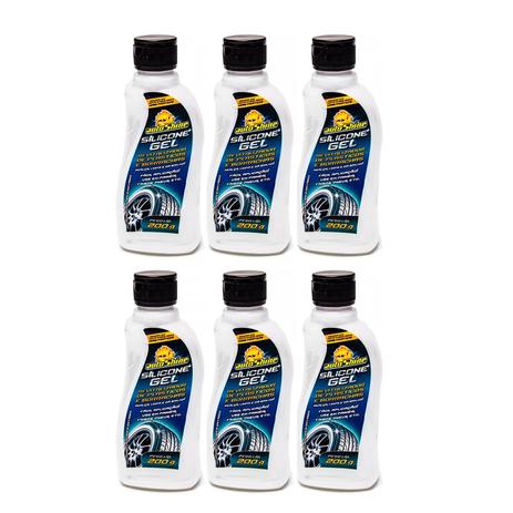 Kit 6 Silicone Gel 200g Autoshine Menor preço em Kit 6 Silicone Gel 200g Autoshine