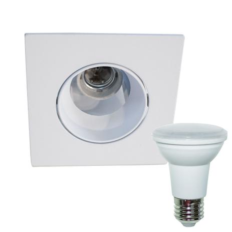 kit 6 spots recuado orientável alumínio embutir gesso madeira modular + 6 Lâmpadas led PAR20 8w 6000k st4706 - Starlumen Menor preço em kit 6 spots recuado orientável alumínio embutir gesso madeira modular + 6 Lâmpadas led PAR20 8w 6000k st4706 - Starlumen