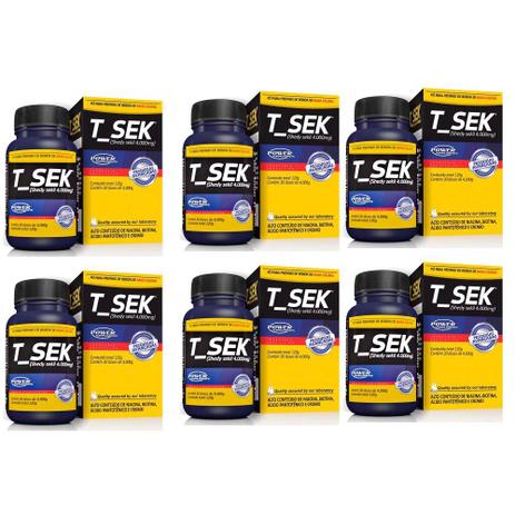 Kit 6 T-Sek - Emagrecedor Diurético (30 Doses/120g) - Power supplements Menor preço em Kit 6 T-Sek - Emagrecedor Diurético (30 Doses/120g) - Power supplements