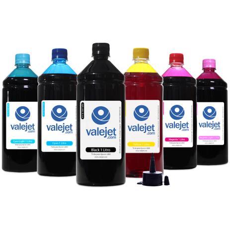 Kit 6 Tinta L800 para Epson Bulk Ink Valejet CMYK 1 litro Menor preço em Kit 6 Tinta L800 para Epson Bulk Ink Valejet CMYK 1 litro